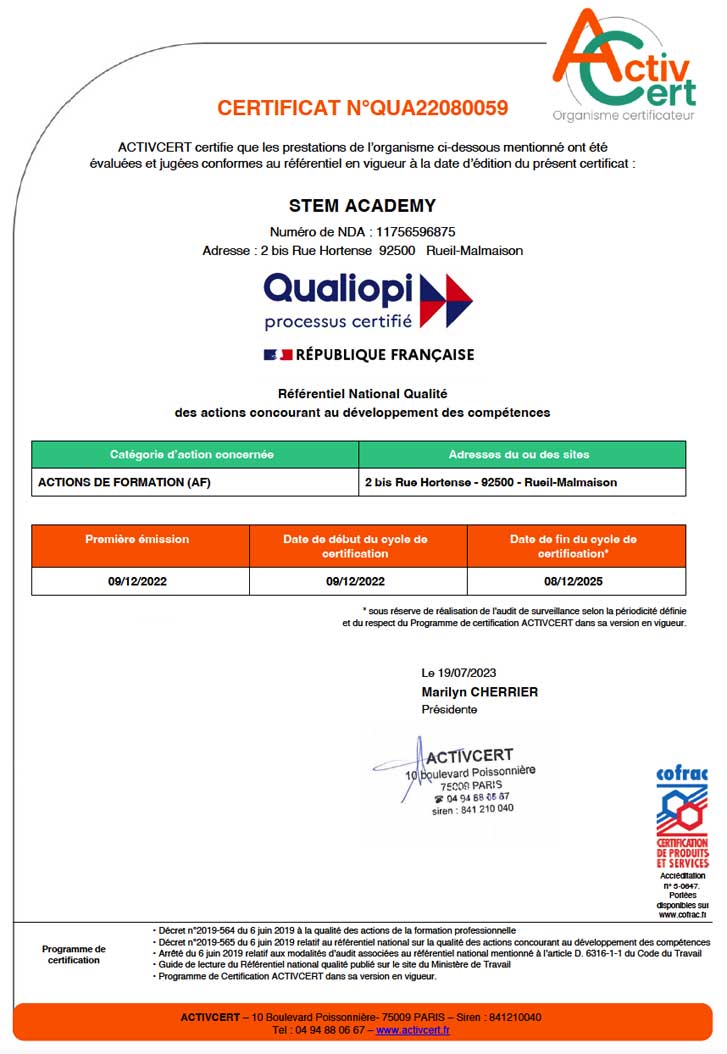 Certification Qualiopi